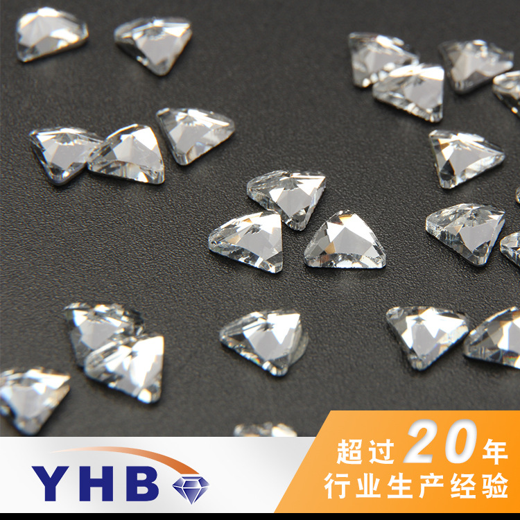 Factory Wholesale Special-Shaped Nail Drill Tip Triangle Flat Special-Shaped Decorative Hot Drilling 5mm Women's Shoes Special-Shaped Rhinestone Ormanent