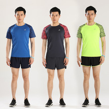 运动背心短袖T恤男公版可印LOGO团购速干夏季吸汗透气跑步短袖