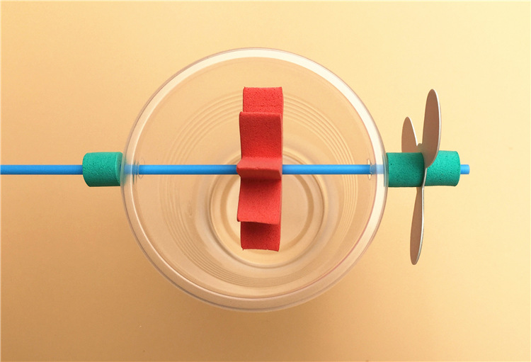 自制水动力水轮车幼儿园儿童diy益智科学探索小实验科教具玩具教