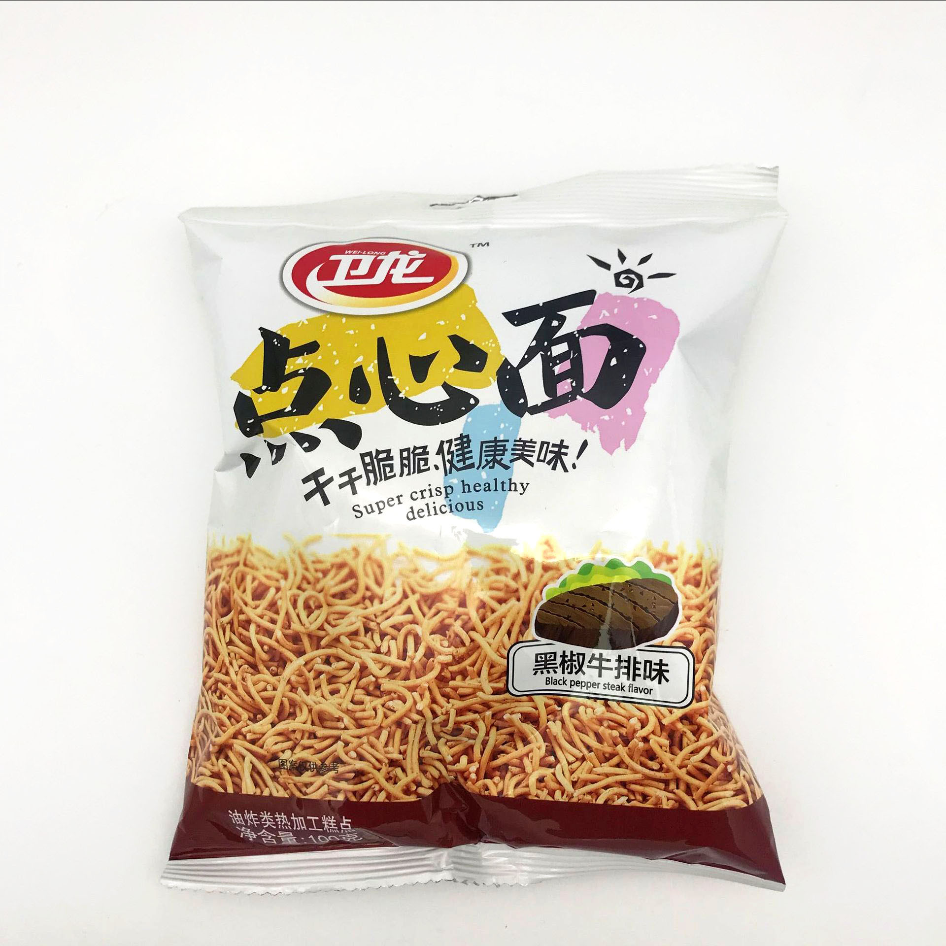 卫龙拉面丸子点心面100g/包香辣干脆面零食休闲膨化小吃