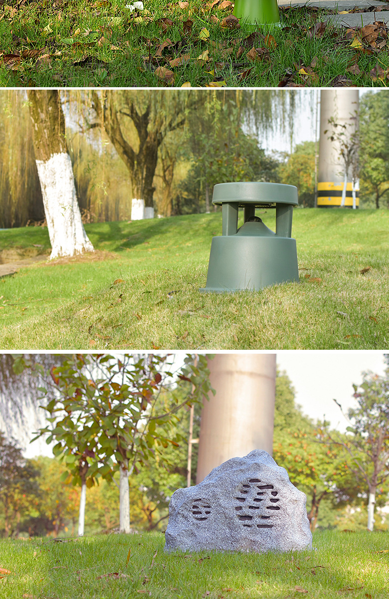 甲声草坪音响公园园林草地音箱小区背景音乐系统户外仿真石头喇叭