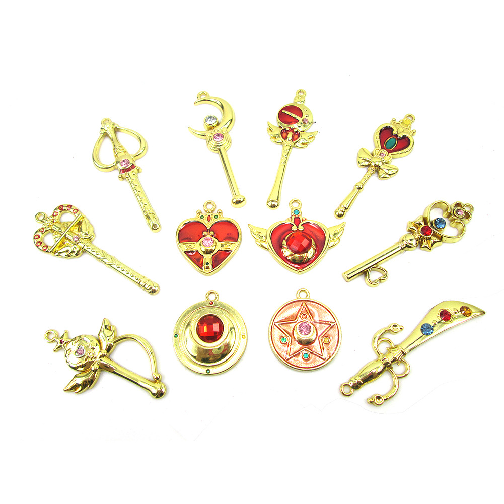 美少女战士 武器 项链 金色款 套盒 12件套-02