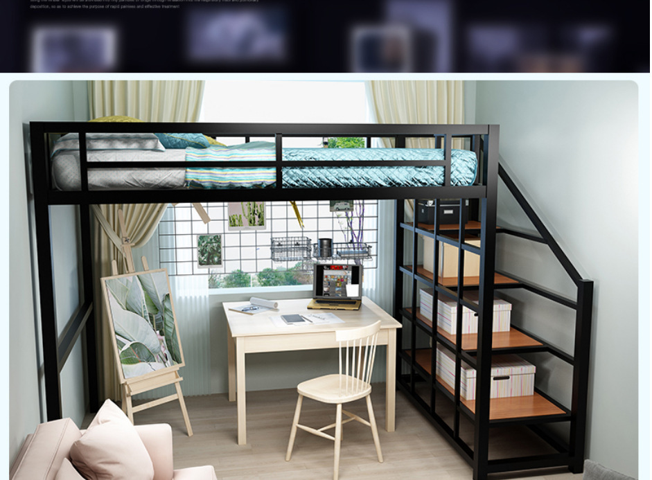 8米小户型双人儿童铁艺床公寓宿舍铁床厂家定制