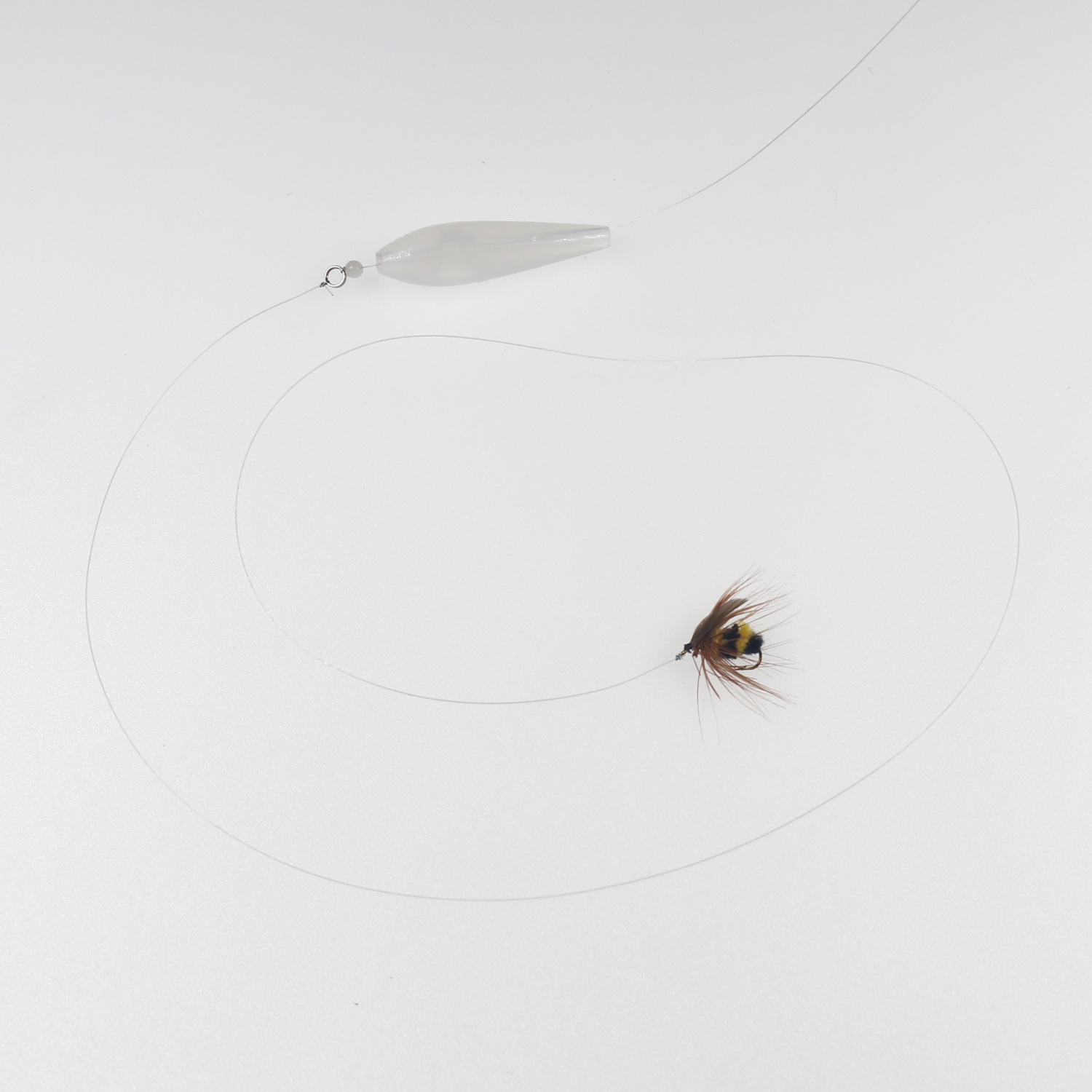 浮水路亚 飞蝇钩助投器 路亚飞钓浮水助投漂水面抛投器 白条毛钩