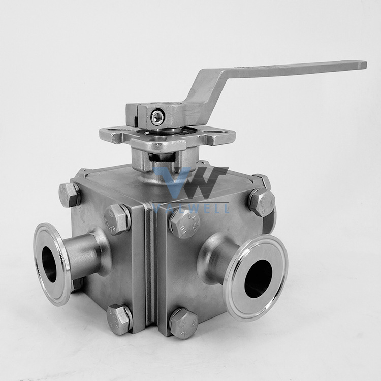 【厂家直销】手动卫生级三通球阀 食品级卡箍三通球阀 快装三通阀