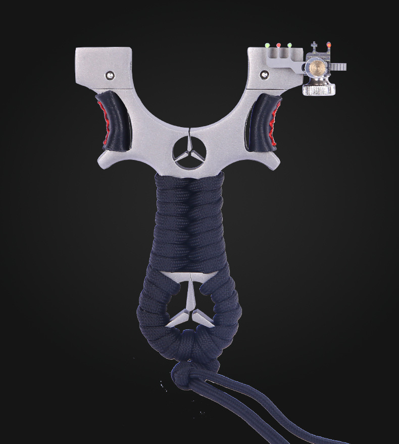 弹弓奔驰惊魂线切割扁皮弹弓器夹片快压弓精准98k户外专用弹工架