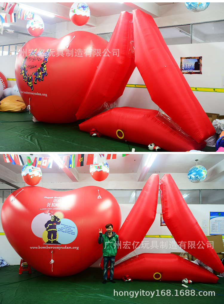 pvc充气心形气模 充气三角形模型 充气广告造型 各种造型气模定制
