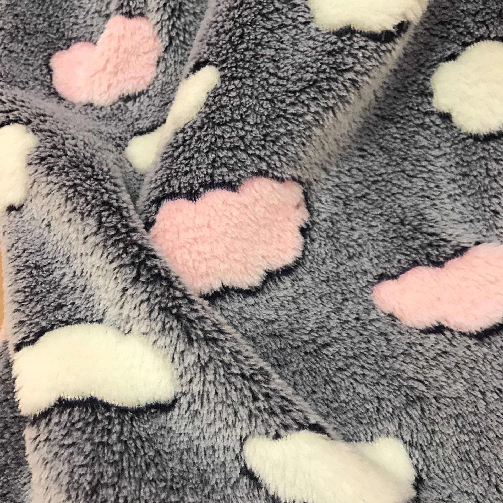 家纺面料 双面珊瑚绒抑制起毛印花烂花 特殊工艺 胶印立体感面料