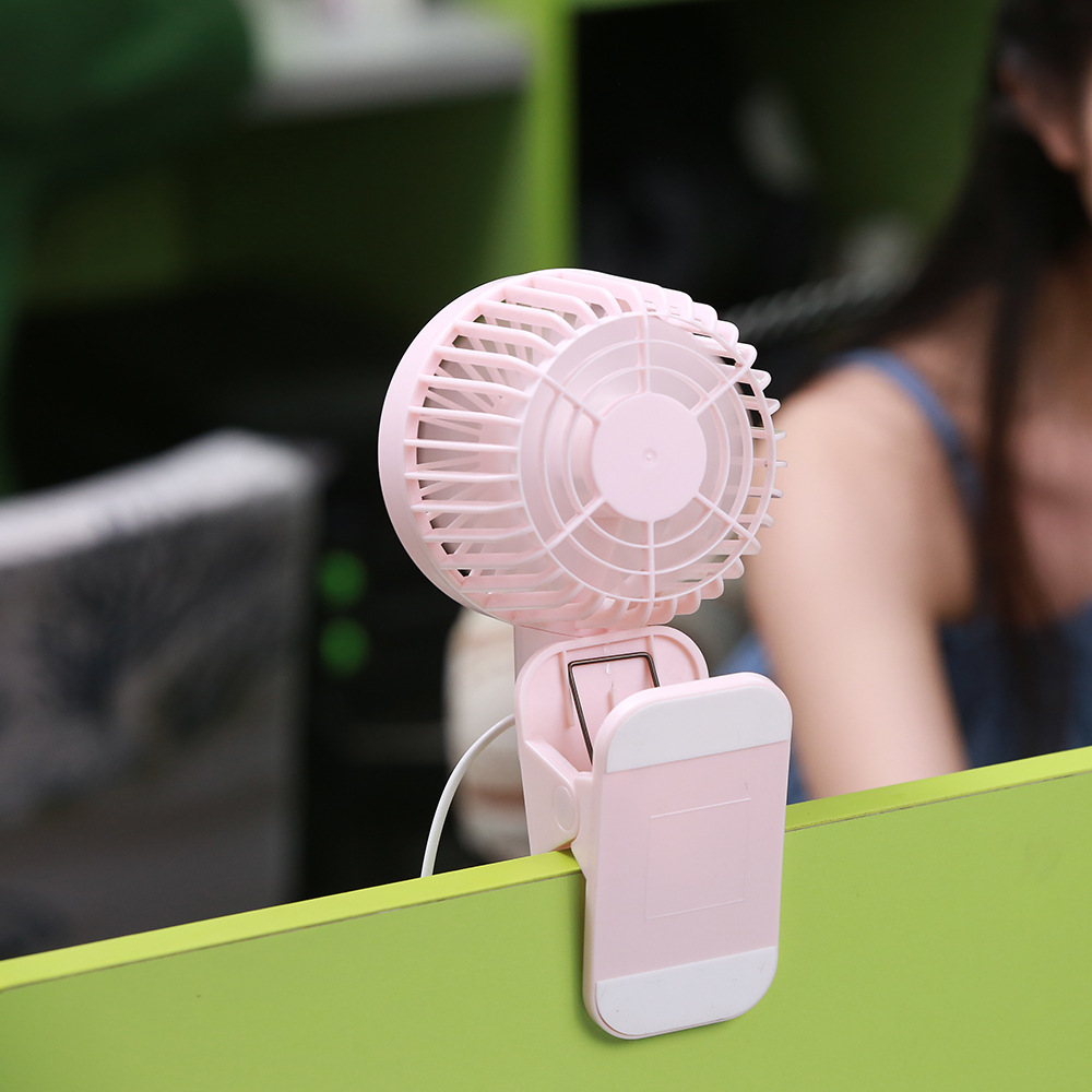 威乐星usb迷你风扇 夹子双叶风扇 静音办公桌面风扇 usb小风扇