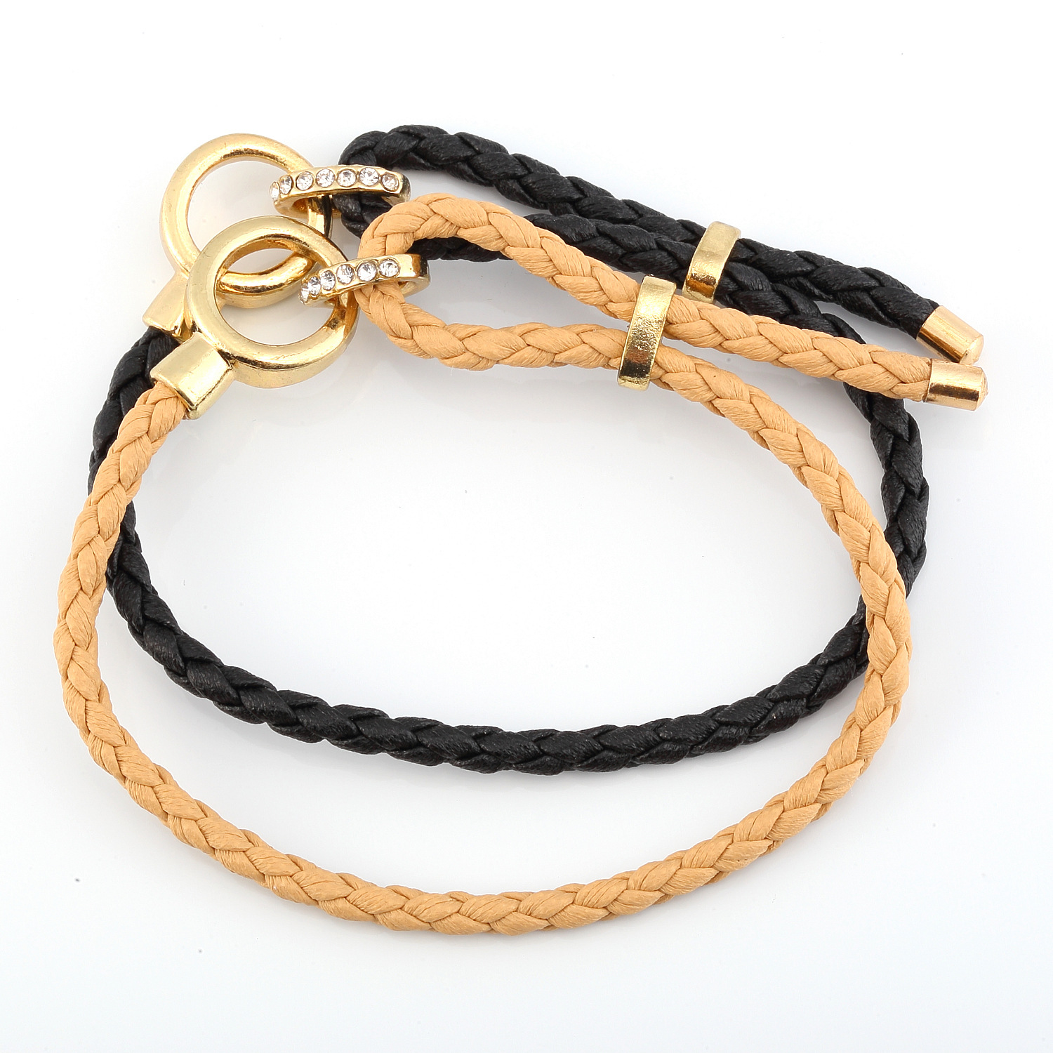 厂家直销欧美流行饰配饰 皮绳搭扣中性手链 跨境饰品批发