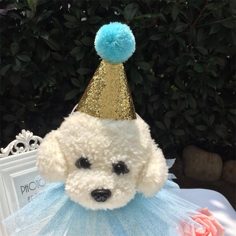 狗狗猫咪生日派对帽子 宠物卖萌可爱头饰 宠物猫咪生日帽厂家直销