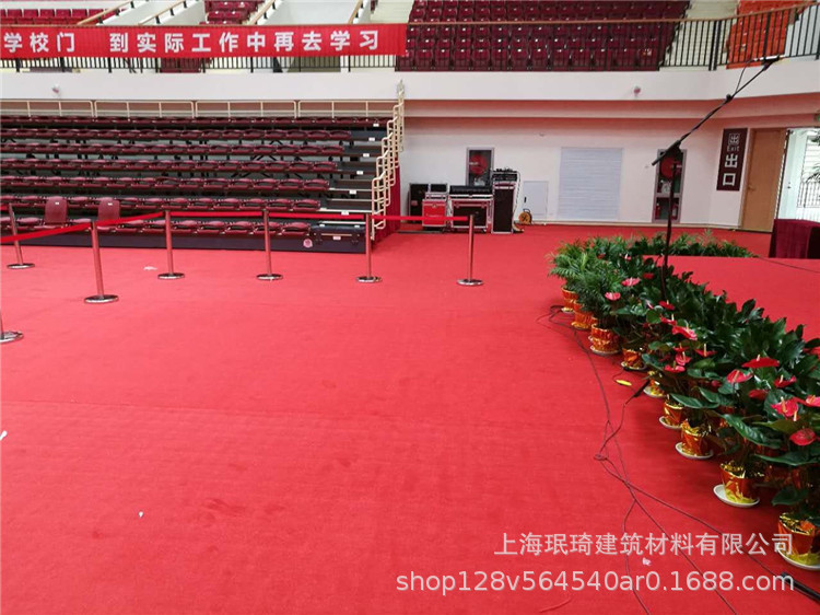 上海音乐节地毯结婚展会开业开工奠基仪式展厅舞台加厚拉绒地毯红