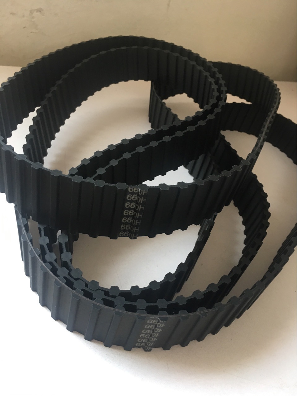 黑色橡胶h型660h双面齿同步带