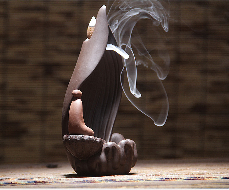 超凡陶瓷禅意倒流香炉 守望·凝神静气 佛教香道摆件 现货批发