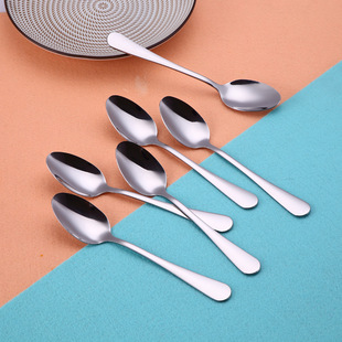 厂家直销不锈钢汤勺 1010饭勺调羹 居家酒店用品学生餐具勺子套装