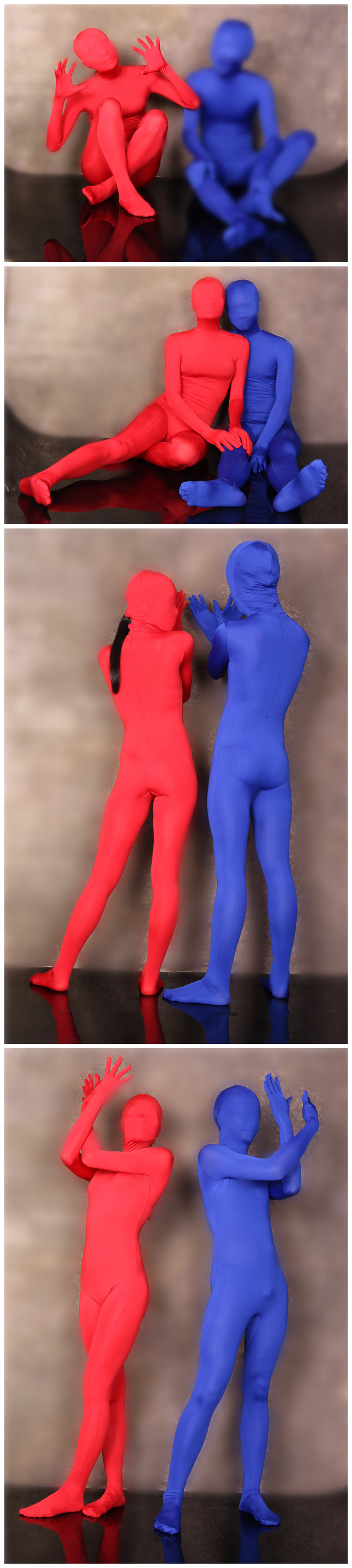 性感束敷高弹氨纶莱卡全包衣b01红绿蓝色舞台道具演出拍摄全包衣