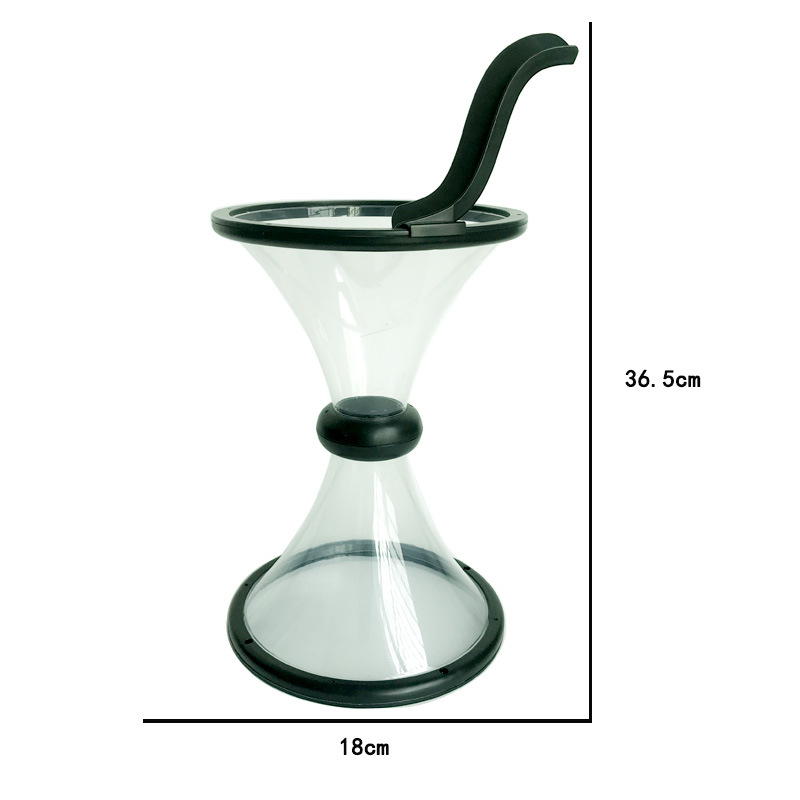 创意款漩转漏斗透明硬币储钱桶 重力旋风存钱罐旋转 vortex bank