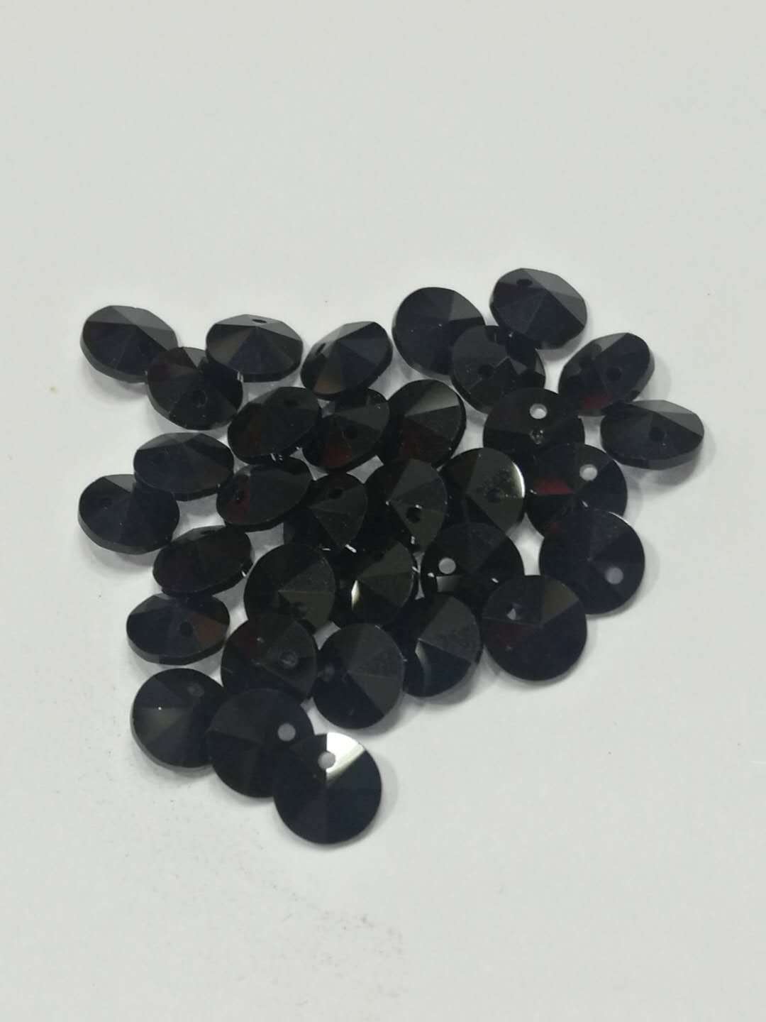 批发定制正品奥地利水晶元素6200-6428-6mm侧串孔圆片黑色280