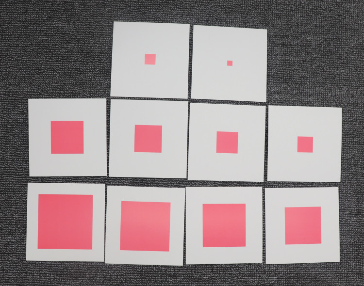蒙台梭利1-9000数字卡纸卡粉红塔棕色梯对应卡投影卡蒙氏教具卡片
