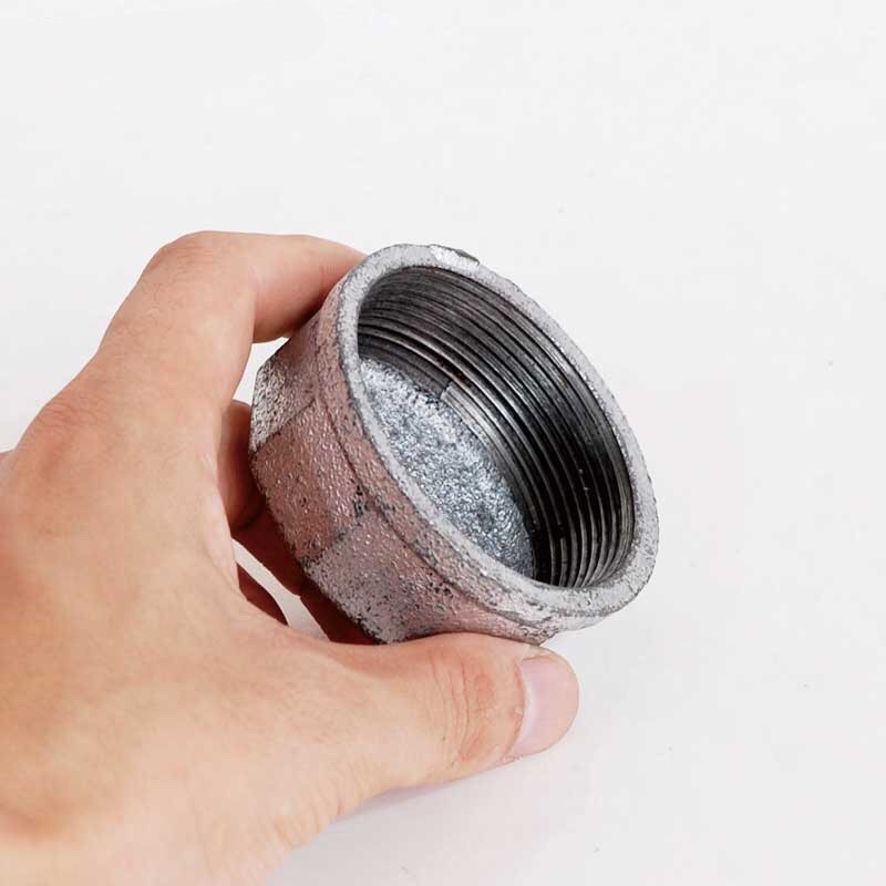 厂家直销4分6分1寸2寸50管帽内丝堵头镀锌玛钢管件铁管帽闷盖封头