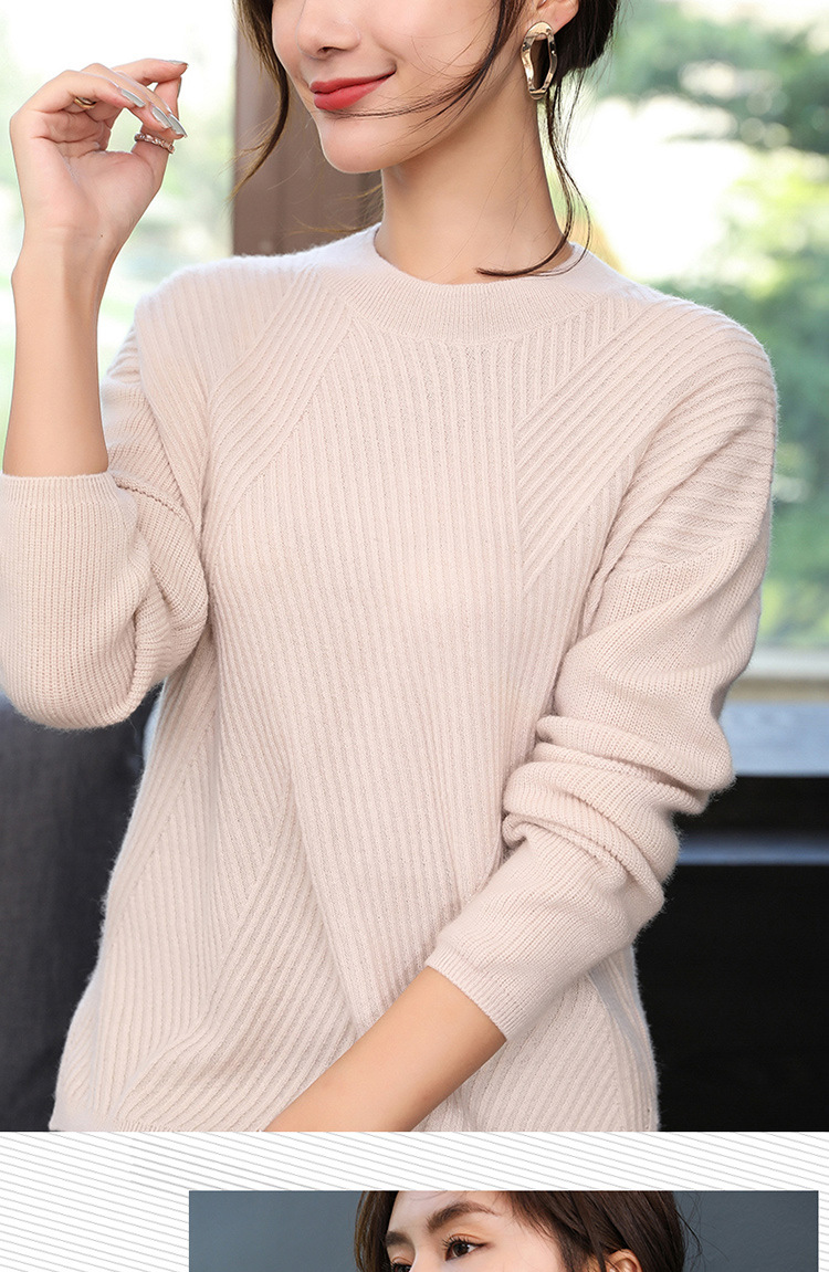 女式羊绒衫-春秋新款女士羊绒衫圆领百搭套头女薄款蝙蝠衫时尚打底