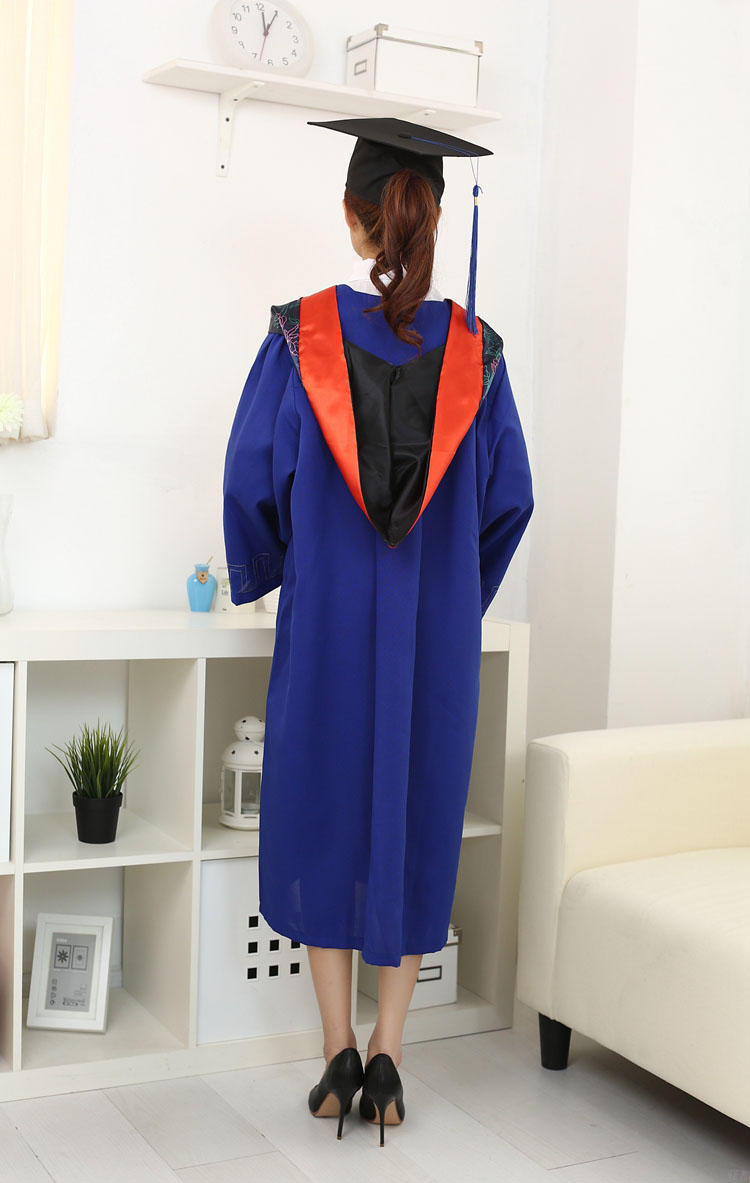 硕士服毕业礼服学位服蓝色流苏蓝色衣服工科文科理科军科农科医科