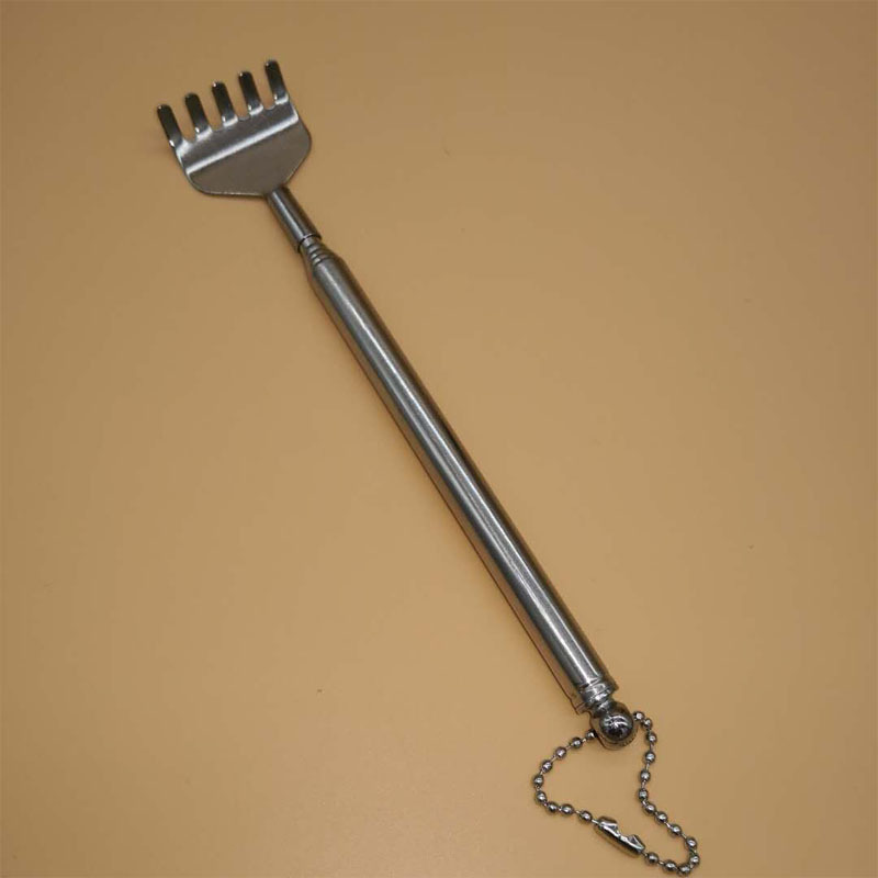 不锈钢五节伸缩 抓痒耙 居家日用挂链式痒痒挠 小巧玲珑 携带方便