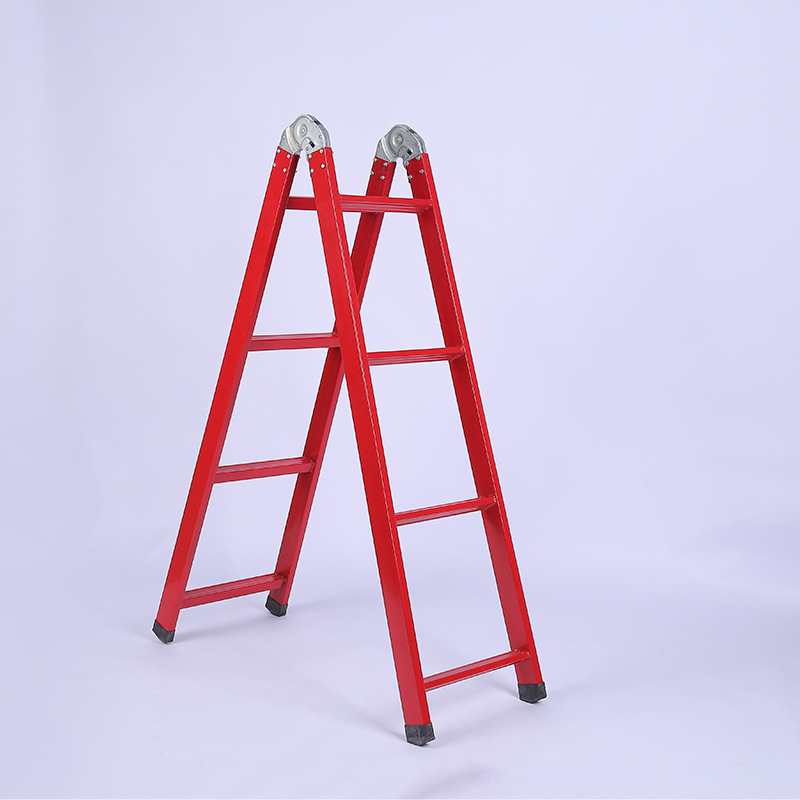 铁关节人字梯 家用折叠人字梯子 移动登高梯双侧踏板加厚工程梯子