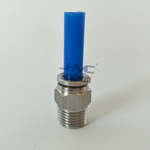 不锈钢316 pc外丝螺纹直通 气管快速连接 气动快插接头 不含铜