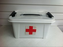 家用手提收纳箱 带盖便携急救箱 多层分隔大号白色整理箱 可印刷