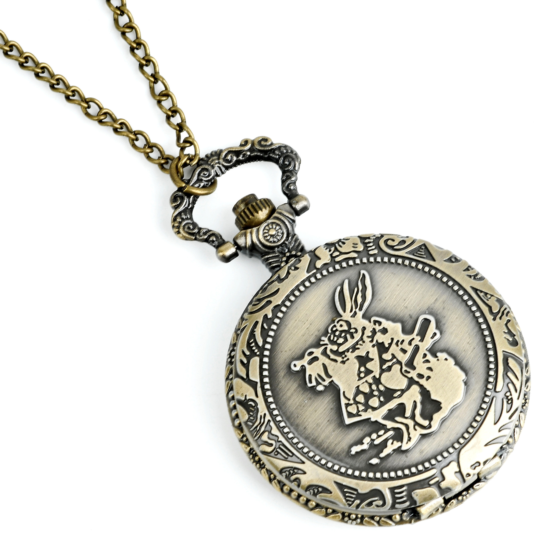 大号古铜兔子怀表现货批发