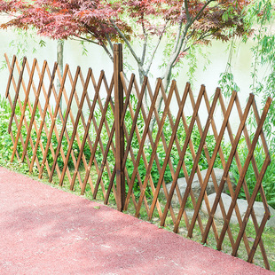 花园篱笆栅栏爬藤架 庭院围栏户外防腐木草坪护栏 围墙装饰木桩