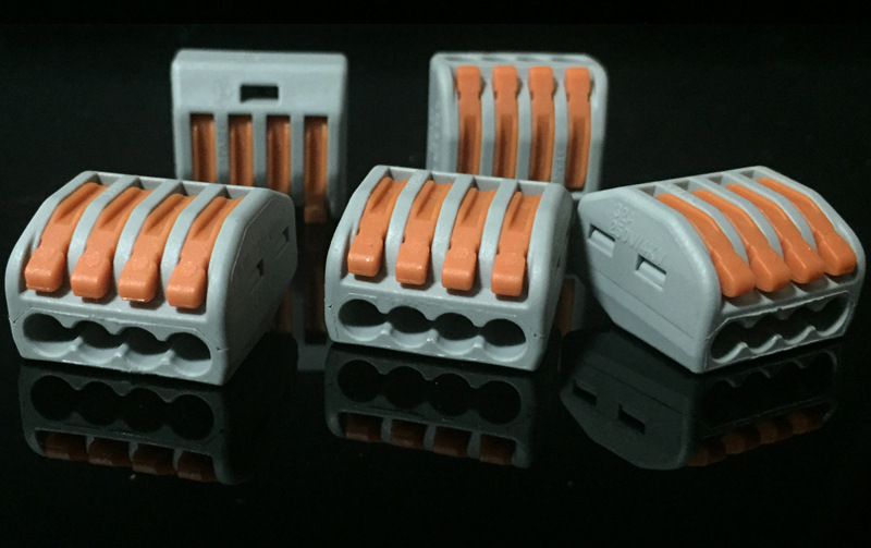 源头工厂pct214快速电线连接器 软硬并线器 分线器导线接头接线器