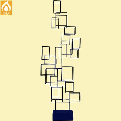 不锈钢方形雕塑摆件 大型户外园林雕塑酒店装饰金属工艺