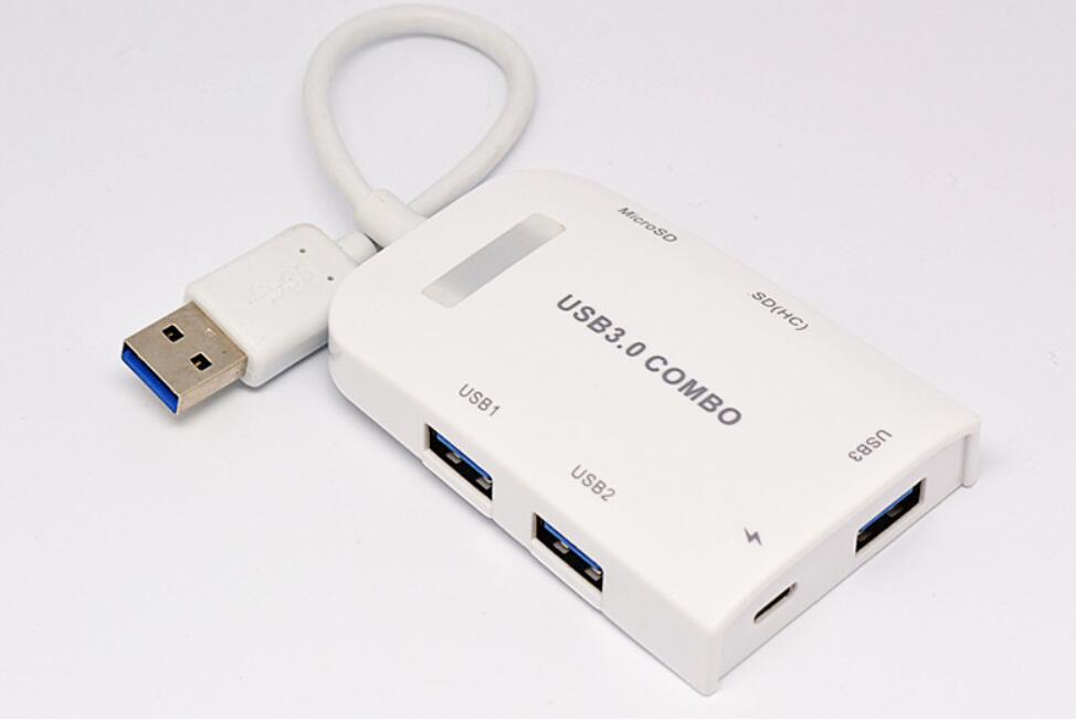 电脑高速多功能combo 多口usb hub usb3.0读卡器 两用集线器