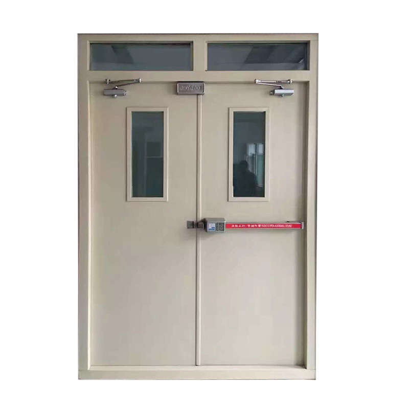 推杆锁防火门推杠逃生防火门 常闭推闩式防火门 按压逃生防火门