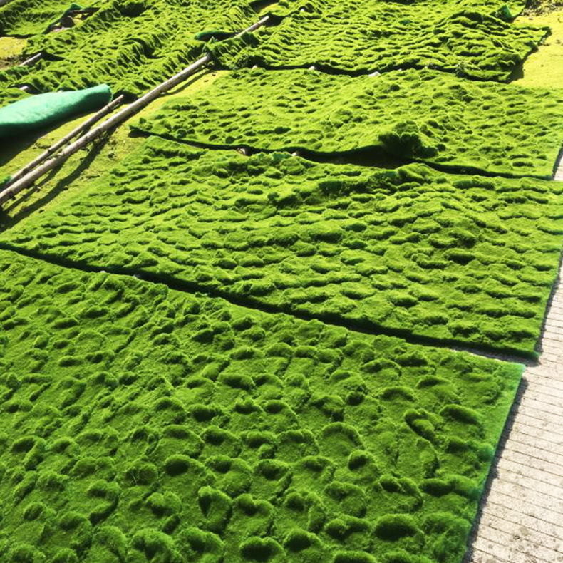 厂家生产全植绒植物工艺品 苔藓微景观家居创意饰品 石头山丘草坪