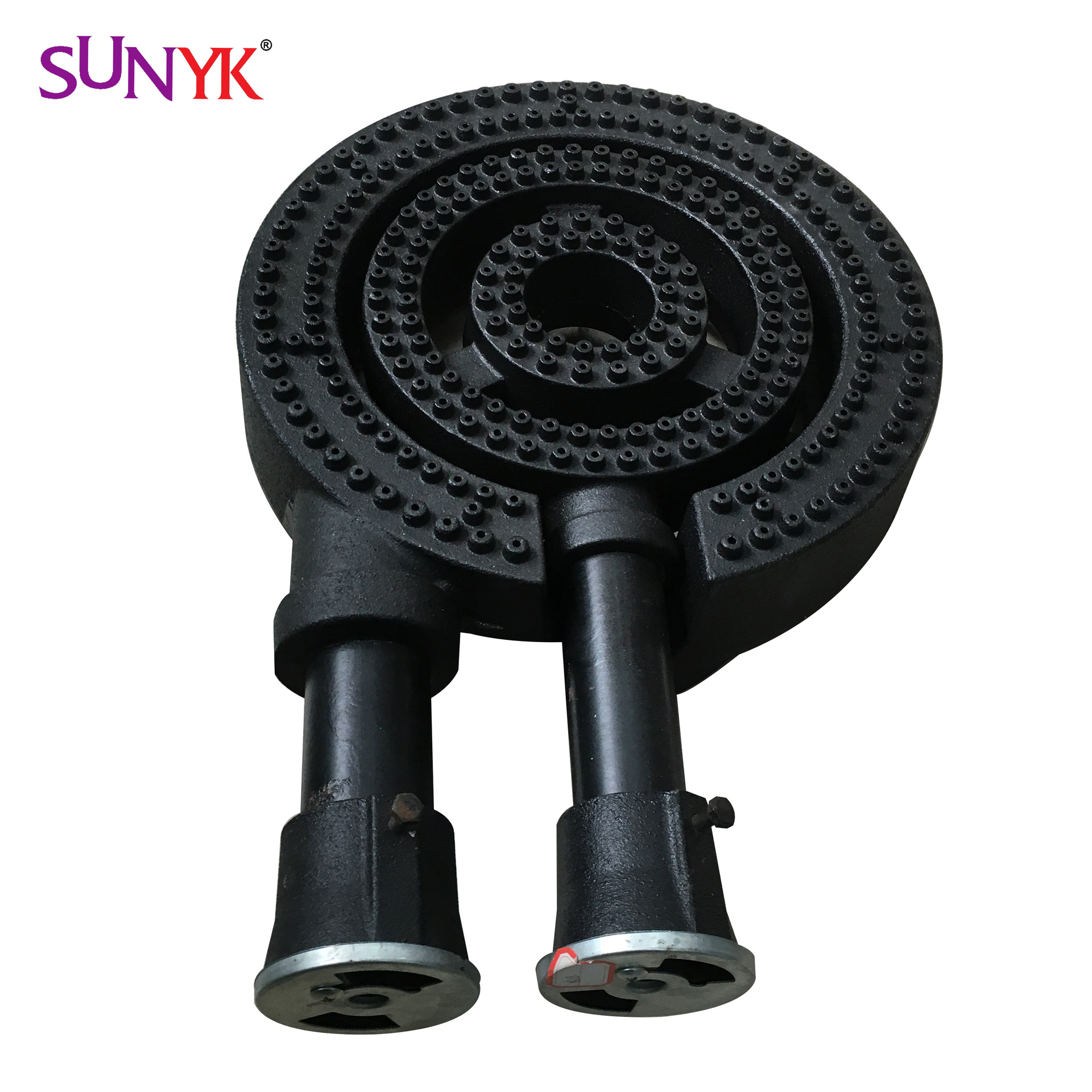 厂家直销欧美品质商用厨房铸铁黑色喷漆煲汤圆形生铁炉头