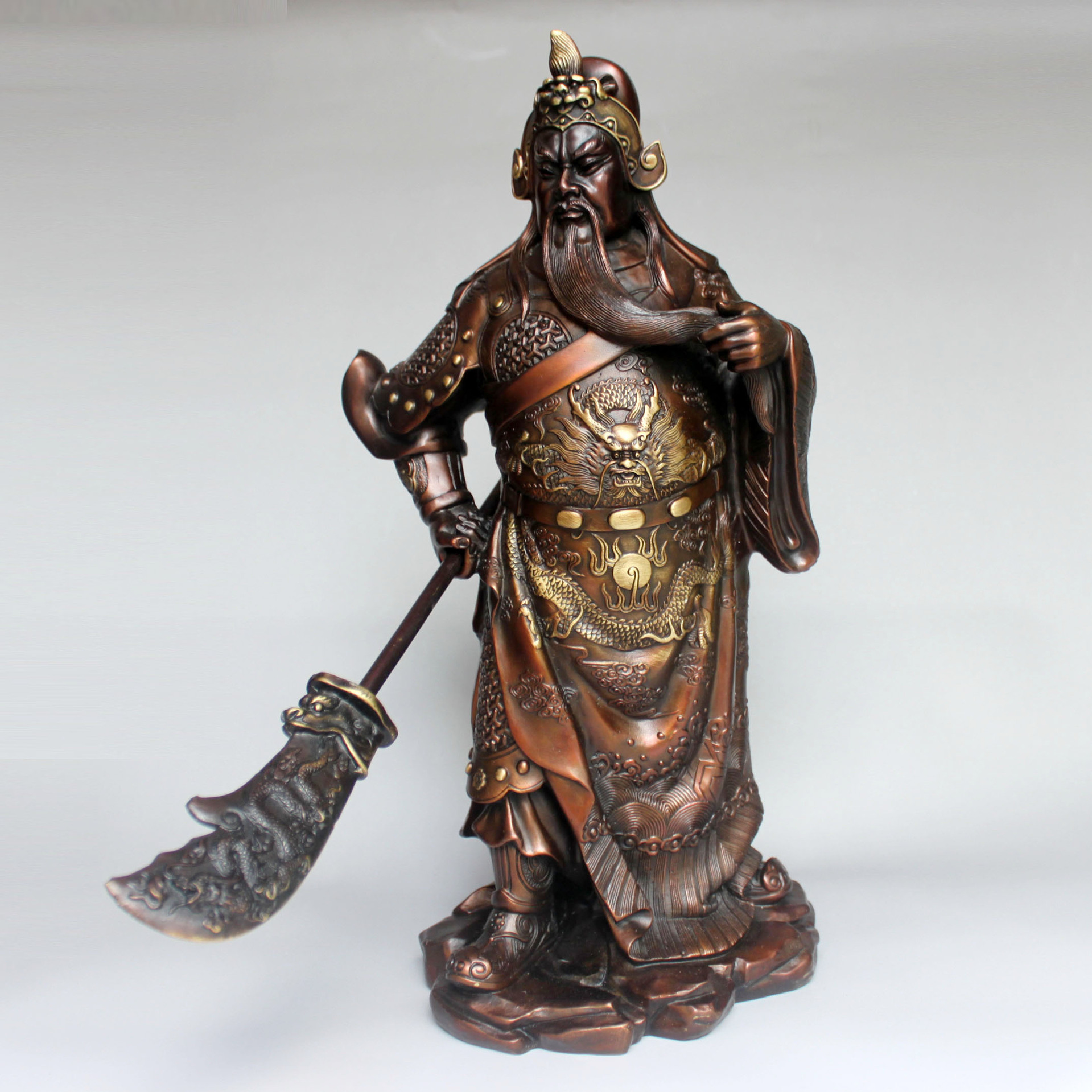 铜关公关帝圣君历史文化礼品送礼佳品家居办公装饰品佛像武财神