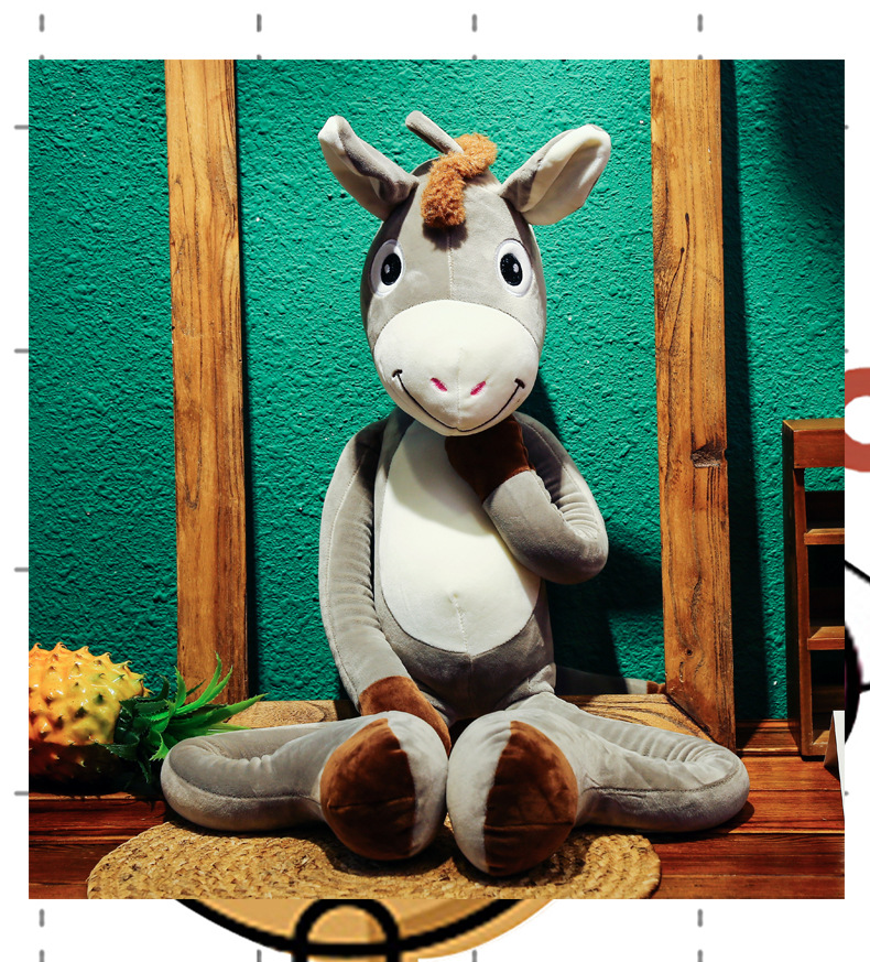 【有版权】新款羽绒棉顽皮驴毛绒玩具 抖音小驴玩偶儿童生日礼物