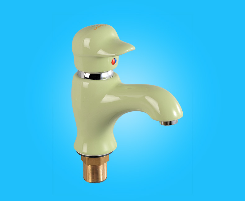 娃享幼儿园儿童洗手盆卡通彩色水龙头陶瓷单孔混冷热洗脸盆水龙头