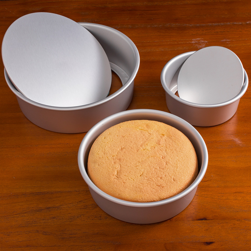 铝合金阳极活底蛋糕模具 6/8寸心形 4/6/7/8寸圆形戚风蛋糕模烘焙