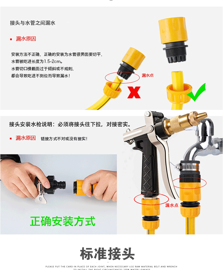 高压洗车水枪家用洗车器高压水枪头套装汽车用品洗车工具厂家直销