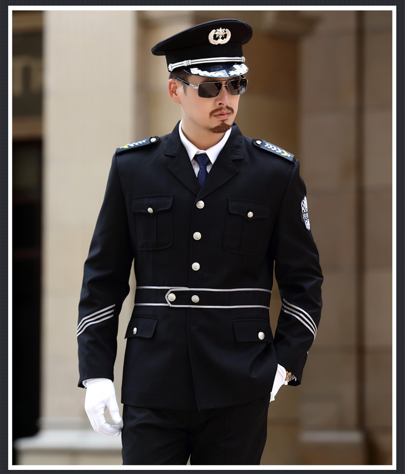 保安服装春秋装外套物业门卫保卫黑色礼宾服制服保安服套装