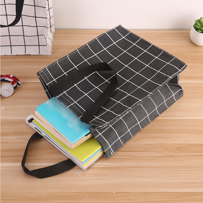 创意居家防尘杂物收纳家用超市购物袋 便携手提学生帆布书袋批发