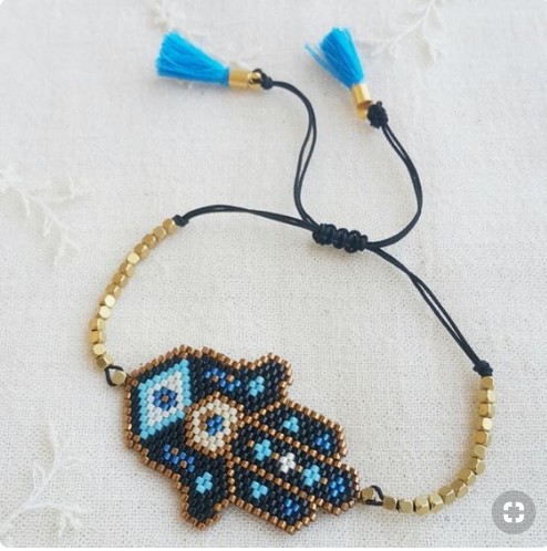 日本进口miyuki御幸古董米珠编织手掌佛掌配件 热销爆款米珠饰品