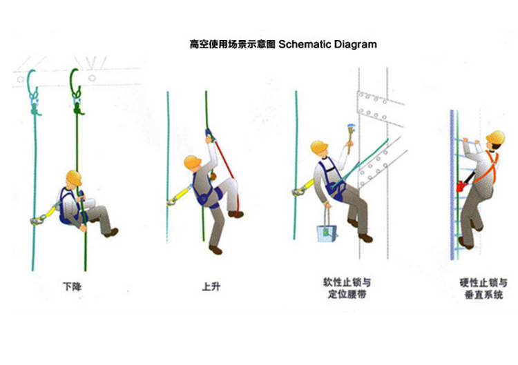 代尔塔 503320钢制o型钩 钢制大钩2m安全绳 高空作业坠落安全带