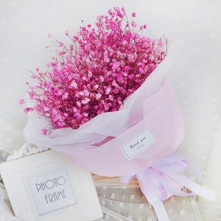 满天星干花花束勿忘我永生花礼盒创意生日礼物 一件代发