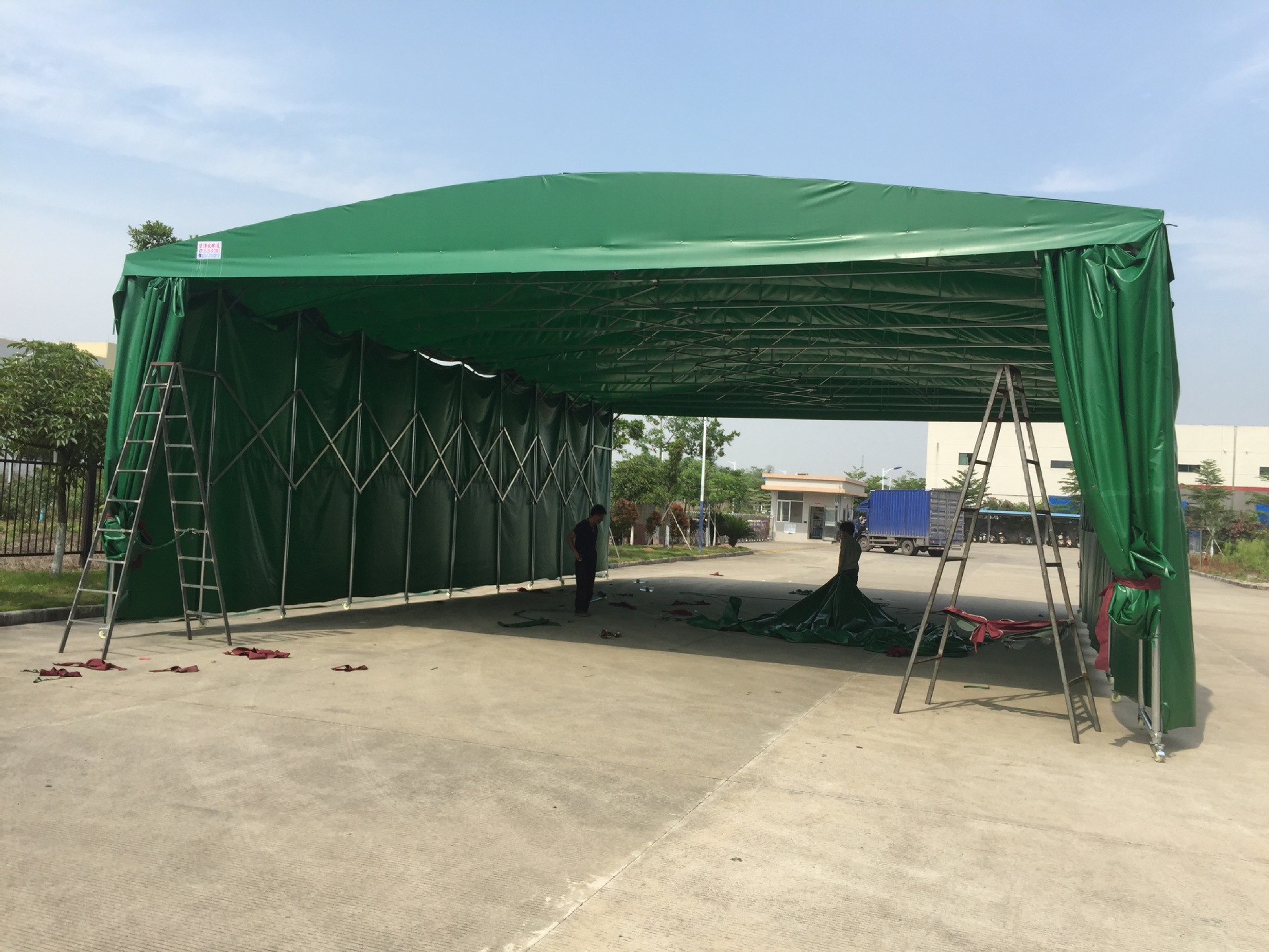 碧涛发推拉雨棚大排档遮阳篷货仓移动推拉篷