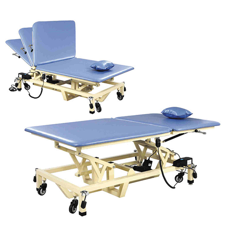 pt电动升降折叠康复训练床成人儿童折叠康复检查床二段位床